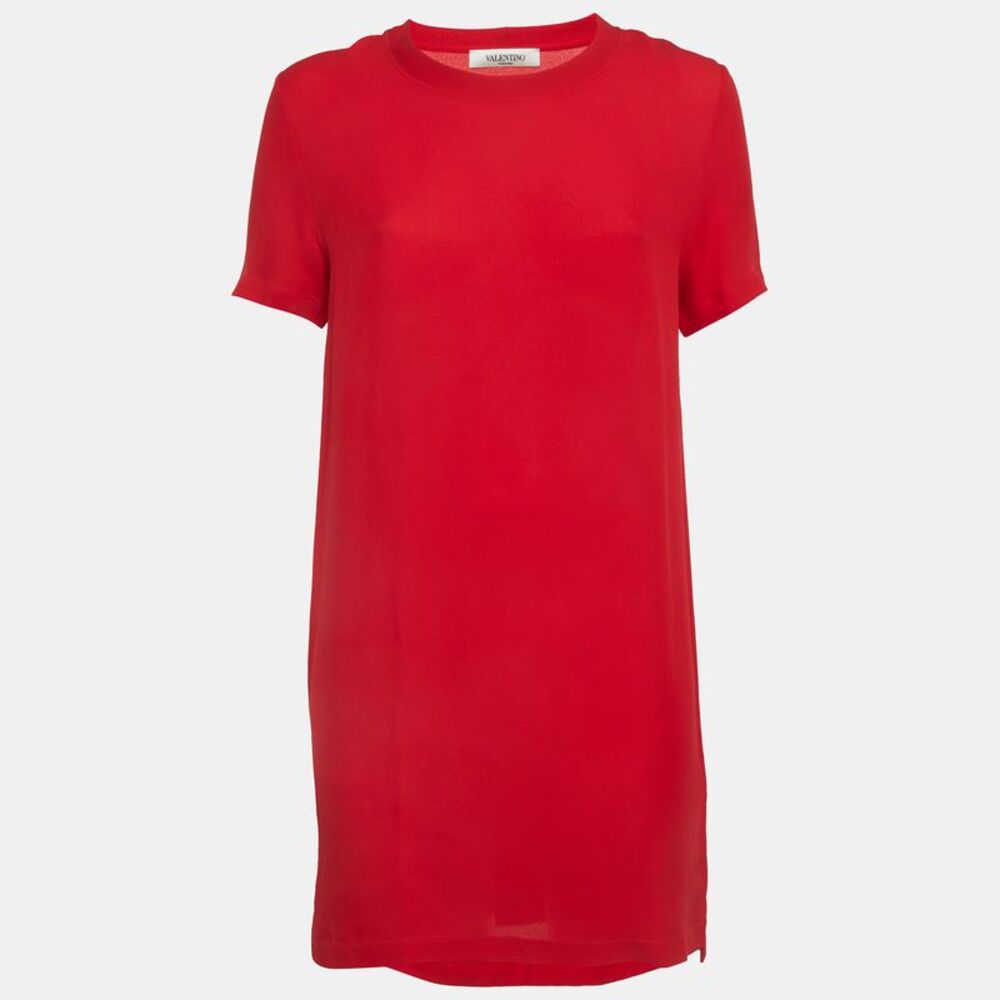 Valentino Red Silk Mini Dress S